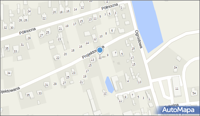 Wola Krzysztoporska, Projektowana, 11, mapa Wola Krzysztoporska