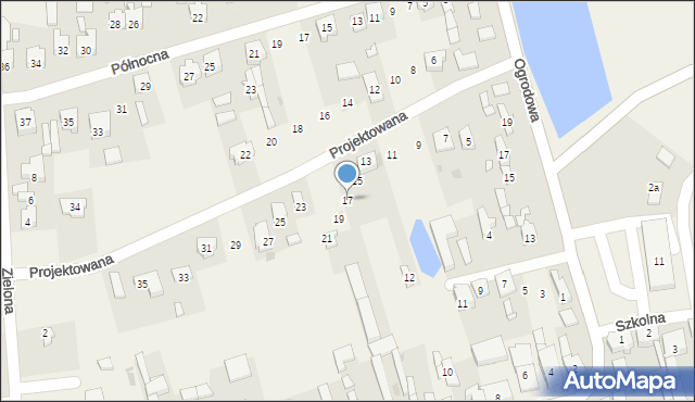 Wola Krzysztoporska, Projektowana, 17, mapa Wola Krzysztoporska