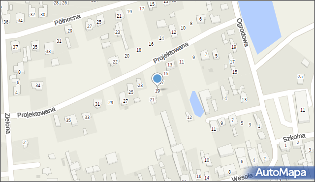 Wola Krzysztoporska, Projektowana, 19, mapa Wola Krzysztoporska