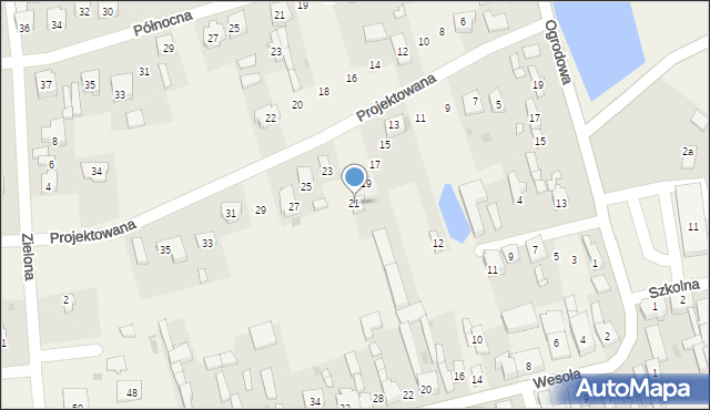 Wola Krzysztoporska, Projektowana, 21, mapa Wola Krzysztoporska