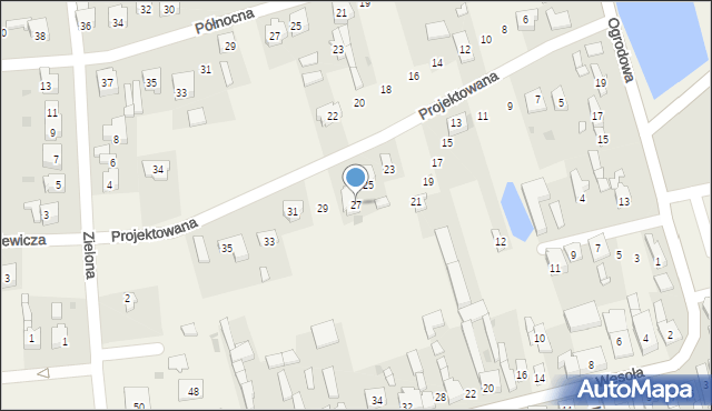 Wola Krzysztoporska, Projektowana, 27, mapa Wola Krzysztoporska
