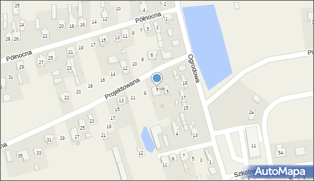 Wola Krzysztoporska, Projektowana, 7, mapa Wola Krzysztoporska