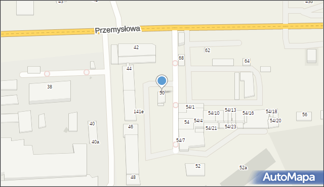 Wola Rębkowska, Przemysłowa, 50, mapa Wola Rębkowska