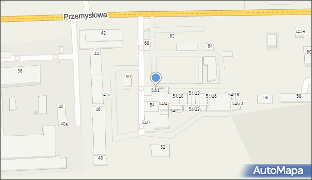 Wola Rębkowska, Przemysłowa, 54/1, mapa Wola Rębkowska