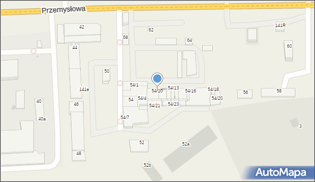 Wola Rębkowska, Przemysłowa, 54/10, mapa Wola Rębkowska