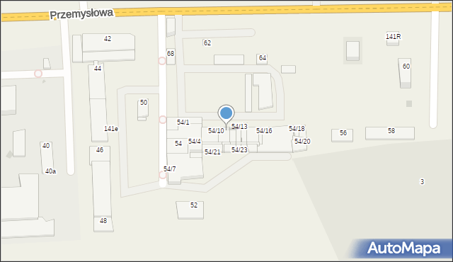 Wola Rębkowska, Przemysłowa, 54/11, mapa Wola Rębkowska