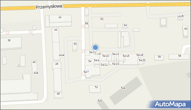 Wola Rębkowska, Przemysłowa, 54/2, mapa Wola Rębkowska