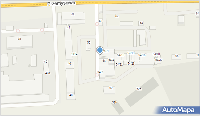 Wola Rębkowska, Przemysłowa, 54/3, mapa Wola Rębkowska