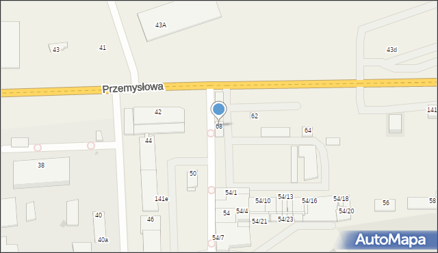 Wola Rębkowska, Przemysłowa, 68, mapa Wola Rębkowska