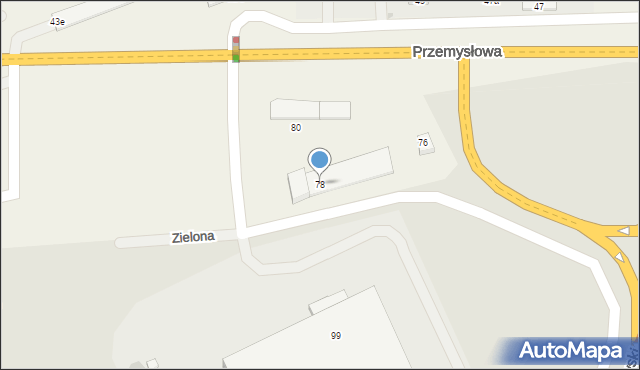 Wola Rębkowska, Przemysłowa, 78, mapa Wola Rębkowska