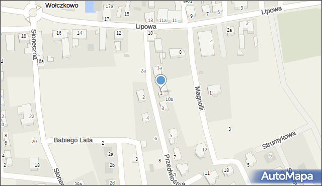 Wołczkowo, Przedwiośnia, 1, mapa Wołczkowo