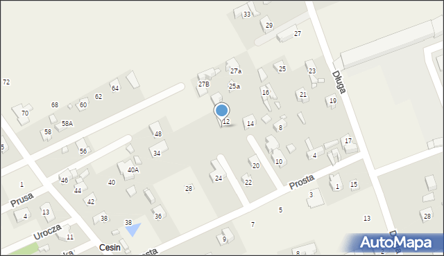 Wolica, Prosta, 18, mapa Wolica