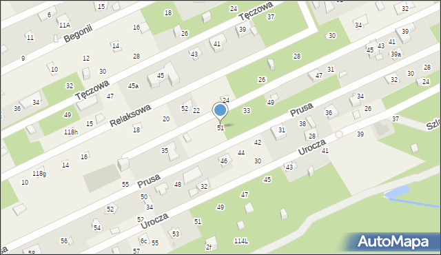 Wolica, Prusa Bolesława, 51, mapa Wolica