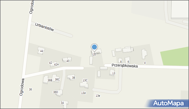 Wolica, Przerąbkowska, 10, mapa Wolica