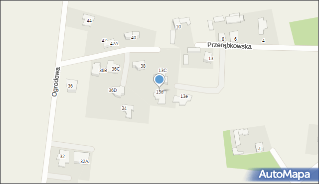Wolica, Przerąbkowska, 13d, mapa Wolica