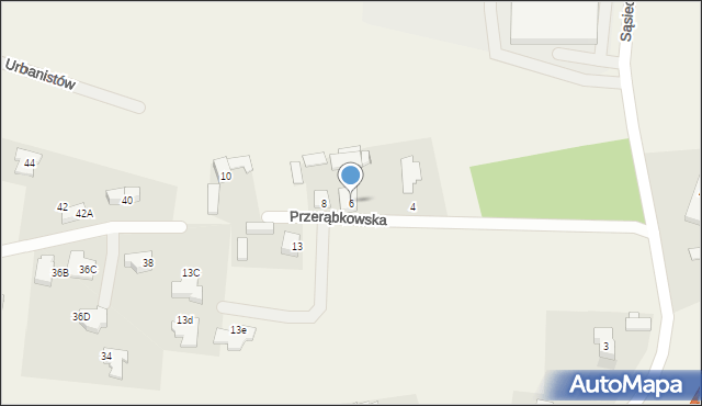 Wolica, Przerąbkowska, 6, mapa Wolica