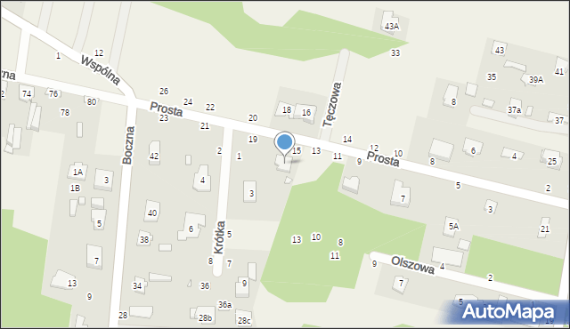 Wólka Mińska, Prosta, 17, mapa Wólka Mińska