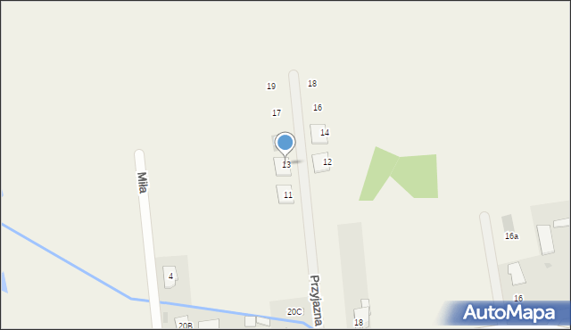 Wólka Radzymińska, Przyjazna, 13, mapa Wólka Radzymińska