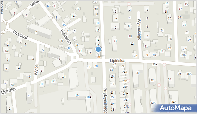 Wołomin, Prądzyńskiego Ignacego, gen., 18, mapa Wołomin