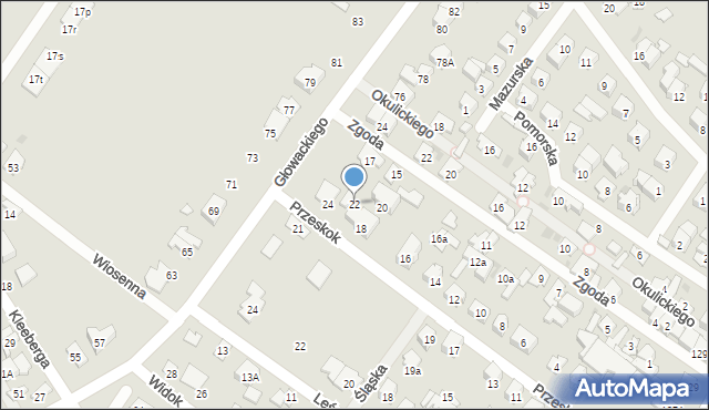 Wołomin, Przeskok, 22, mapa Wołomin