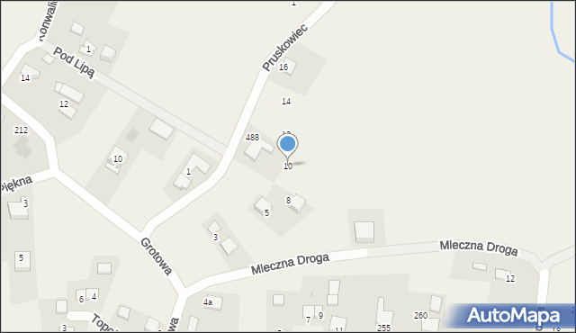 Wołowice, Pruskowiec, 10, mapa Wołowice