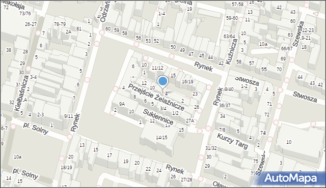 Wrocław, Przejście Garncarskie, 4-6, mapa Wrocławia