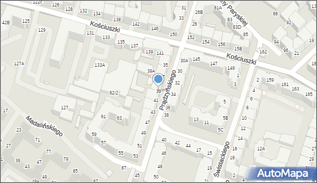 Wrocław, Prądzyńskiego Ignacego, gen., 39, mapa Wrocławia