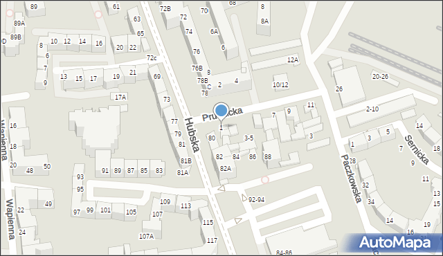 Wrocław, Prudnicka, 1, mapa Wrocławia