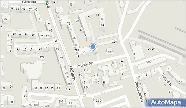 Wrocław, Prudnicka, 4A, mapa Wrocławia