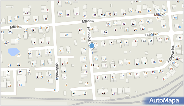 Wrocław, Prusicka, 8, mapa Wrocławia