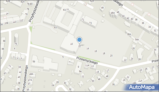 Wrocław, Przesmyckiego Zenona Miriama, 12, mapa Wrocławia