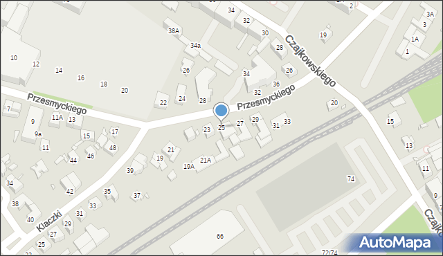 Wrocław, Przesmyckiego Zenona Miriama, 25, mapa Wrocławia