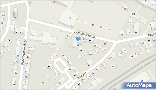 Wrocław, Przesmyckiego Zenona Miriama, 9a, mapa Wrocławia