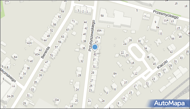 Wrocław, Przybyszewskiego Stanisława, 41, mapa Wrocławia