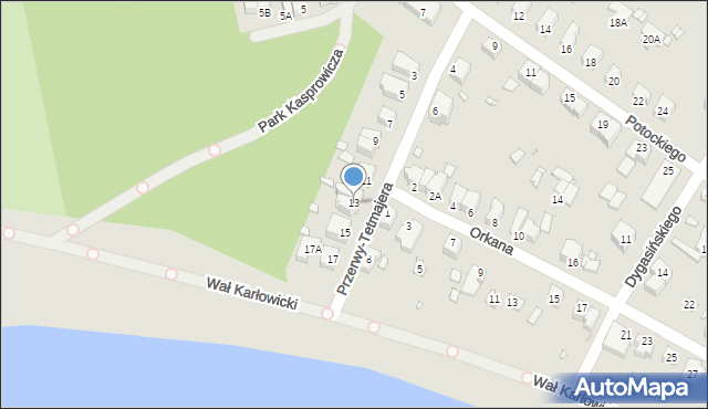 Wrocław, Przerwy-Tetmajera Kazimierza, 13, mapa Wrocławia