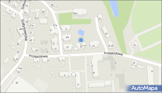 Wrocław, Przejazdowa, 12, mapa Wrocławia