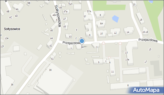 Wrocław, Przejazdowa, 1A, mapa Wrocławia