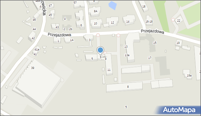 Wrocław, Przejazdowa, 7, mapa Wrocławia