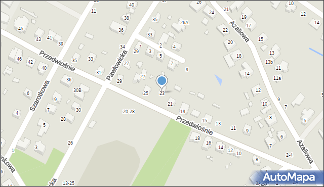 Wrocław, Przedwiośnie, 23, mapa Wrocławia