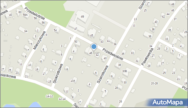 Wrocław, Przedwiośnie, 44, mapa Wrocławia