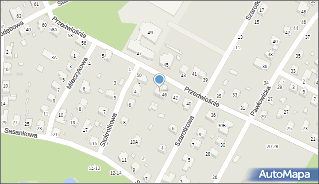 Wrocław, Przedwiośnie, 48, mapa Wrocławia