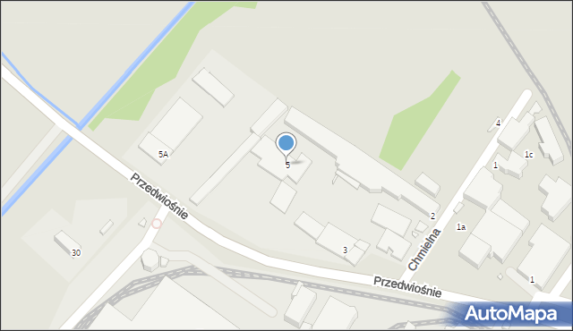 Wrocław, Przedwiośnie, 5, mapa Wrocławia