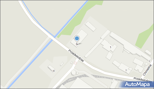 Wrocław, Przedwiośnie, 5A, mapa Wrocławia