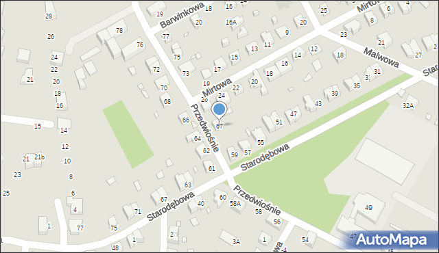 Wrocław, Przedwiośnie, 67, mapa Wrocławia