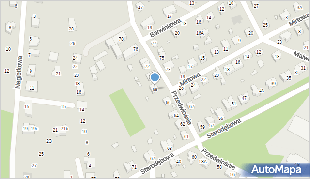 Wrocław, Przedwiośnie, 68, mapa Wrocławia