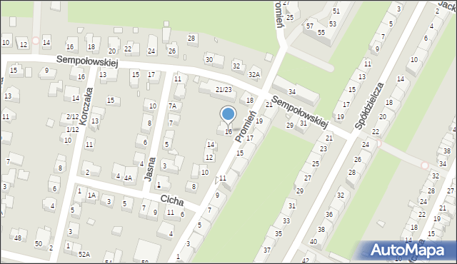 Wrocław, Promień, 16, mapa Wrocławia