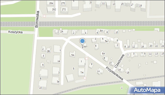 Wrocław, Przystankowa, 4, mapa Wrocławia