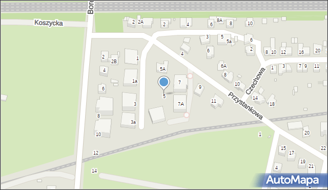 Wrocław, Przystankowa, 5, mapa Wrocławia