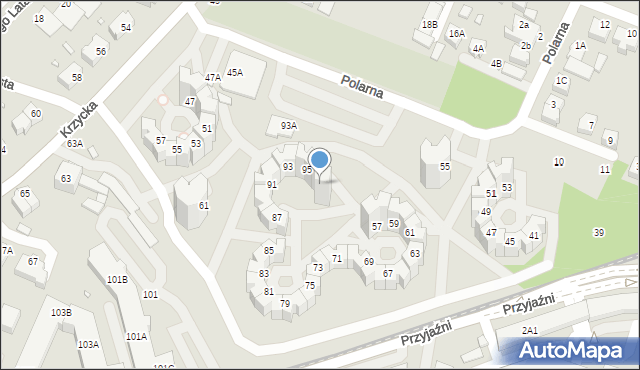 Wrocław, Przyjaźni, 97, mapa Wrocławia