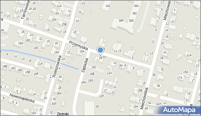 Wrocław, Przemyska, 14, mapa Wrocławia